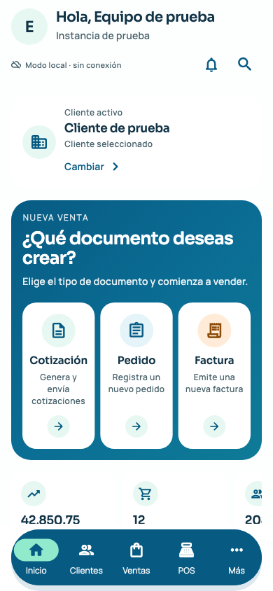 La misma operación de Harentra adaptada a una pantalla móvil.